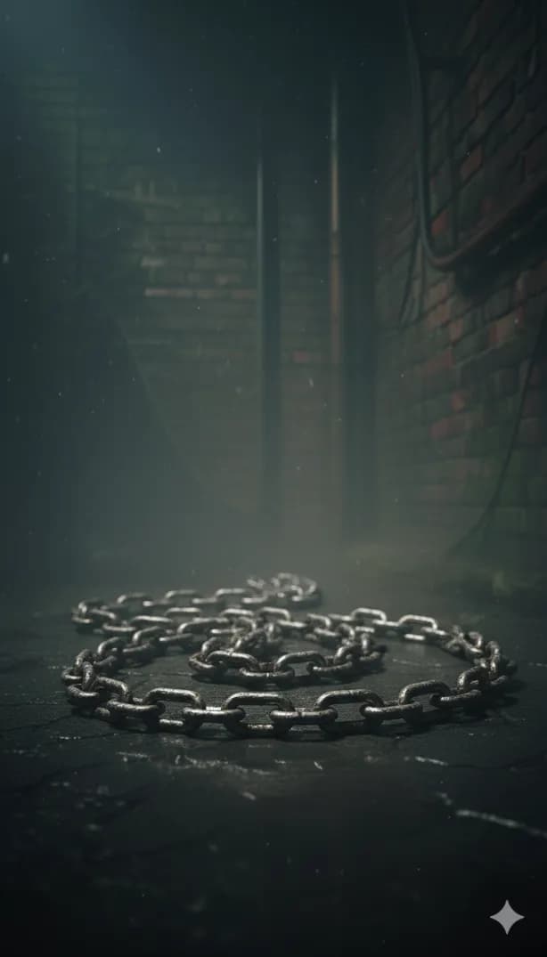 Chaîne en argent ternie